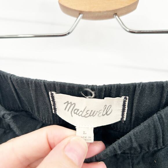 Madewell Womens Comfy Go-To Summer‎ Basic High Rise Pull On Shorts Size L Black - Picture 4 of 8